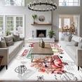 thumbnail image 3 of 5'x7' Area Rugs, Red Truck Christmas Indoor Outdoor Area Rug for Living Room Bedroom, Xmas Tree Botanical Wreath Retro Washable Bathroom Rugs Kitchen Floor Carpet Mats Home Decor Aesthetic, 3 of 8