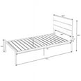 thumbnail image 6 of Amolife Twin Size Platform Bed Frame with Wood headboard & Metal Slats, No Box Spring Needed, Brown, 6 of 6