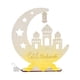 thumbnail image 2 of Lámpara de mesa de madera con forma de luna para decoración de Eid Mubarak, diseño hueco, elementos clásicos, adorno para el hogar y la oficina. Estilo B, 2 of 9
