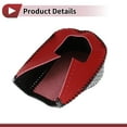 thumbnail image 4 of Cubierta de pomo de cambio antideslizante, protector de manija de cambio para Honda CR-V 2015-2016, cuero sintético rojo y negro, 4 of 6