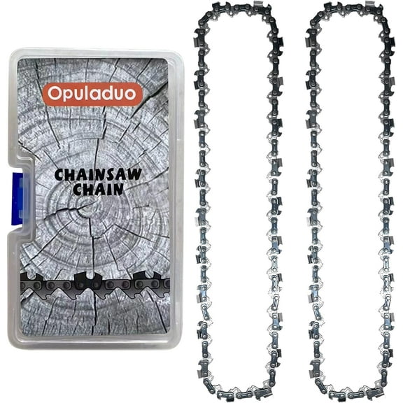 Opuladuo 2PC 12 inch Chainsaw Chain for Greenworks 40V 20262 20292 Chainsaw, Replacement Chain for Sun Joe SWJ698E 9A Chain Saw - (12inch,3/8" - .050" - 45 DL)