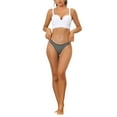 thumbnail image 2 of Allegra K Underwear for Women Low-Rise Contract Color Bikini Sporty Sweat-Absorbing Thongs, 2 of 4