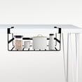 thumbnail image 1 of Metal Pull Out 1 Tier Under Cabinet Storage Rack, Shatterproof, Durable Space Saving Convenient Kitchen Drawer Wire Organizer, Undershelf Basket (Black) Pack Of 1, 1 of 4