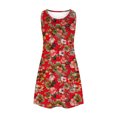 thumbnail image 4 of Ovzne Robes d'Été pour Femmes Robe Femmes Décontractée Ample Été Robe Imprimée Sans Manches Col en V Ensemble Haut/chemise Robe de Vacances Imprimée Liquidation, 4 of 7