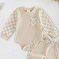thumbnail image 6 of CAUYDY Baby Girl Clothes Set Preemie Girls Long Sleeved Bodysuit Infant Fall Winter Romper Newborn Going Home Outfit 0 3 6 9 12 18 24 Months Sizes 0-3 Months,Beige, 6 of 6
