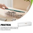 thumbnail image 6 of Linyer Data Cable Storage Box with Cover Line Organizer Dustproof Phone Charger Charging Cables Management Stationery Sorting Case White Gold, 6 of 8