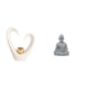 thumbnail image 1 of Escultura de corazón, estatua de mono, figura de escritorio, adorno de Buda meditando, material de cerámica arenisca, adecuado para oficina, hogar, ja, 1 of 8