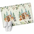 thumbnail image 2 of 2x3 Washable Entryway Rug, Children's Day Non-Slip Area Rug for Front Door Kitchen Bathroom, Cartoon Animal Elephant Zebras Fox Giraffe Leaf Beige Indoor Floor Mat for Home Decor, 2 of 9