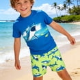 thumbnail image 3 of Character Boy Swimwear Sets Elastic Waistband for Easy on Bathing Suit Upf 50+ Swimwear Beach Holiday Top Z02 Blue 5-6 Years, 3 of 4