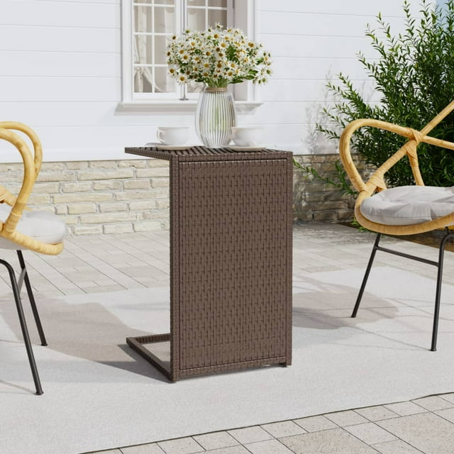 vidaXL Table C Marron 40x35x60 cm Rotin Synthétique