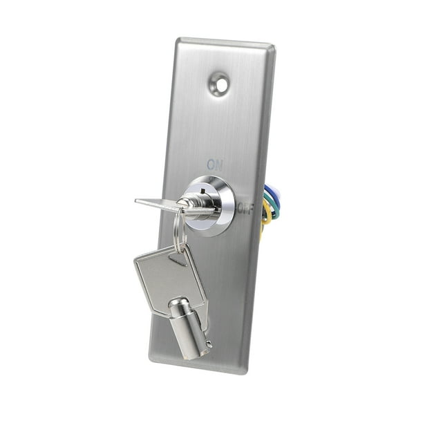 Interruptor de llave Uxcell On/Off para puerta de salida, cerradura de liberación de puerta SPST para control de acceso con 2 llaves