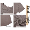 thumbnail image 6 of Fantaslook Lace Plus Size Tops for Women V Neck Short Sleeve Blouses Summer Tunic Shirts, 6 of 11