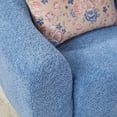 thumbnail image 5 of Walker Edison Contemporary Easy Assembly Bouclé Accent Chair with Wood Legs, Soft Blue, 5 of 15