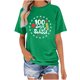 thumbnail image 1 of Mujeres de Verano de Manga Corta de Cuello Redondo Impreso Regular Sexy, Blusa Casual de Poliéster para Fiesta, Diario Y Toda la Temporada, 1 of 4