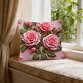 thumbnail image 5 of Qiweii Vintage floral bird printed pillow cover，faux embroidered decorative cushion cover，living room sofa home decor accessory, 5 of 6