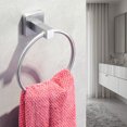 thumbnail image 4 of Anillo de toalla para baño 1 paquete, ganchos para toallero circular de baño de cocina, montaje en pared, almacenamiento resistente, acero inoxidable Zhivalor 2035037-3, 4 of 9