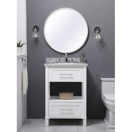 Lucia 25" White Single Bathroom vanity
