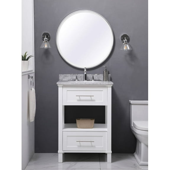 Lucia 25" White Single Bathroom vanity