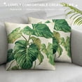 thumbnail image 3 of Acheng Palm Leaves with Lush Branches and Leaves Tropical Jungle Palm Leaves Short Plush Pillowcase 1 Piece White, 3 of 5