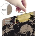 thumbnail image 4 of Coolnut 12"x9" Skull Clipboard A4 Size Standard Size Clipboards Decorative Clipboard with Low Profile Metal Clip for Office, School, Nurses, Students, 4 of 7