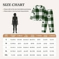 thumbnail image 6 of Junzan Green White Lumberjack Plaid Print Womens Pajama Sets,Long Sleeve Button Down For Women Pjs 2 Piece, 6 of 9
