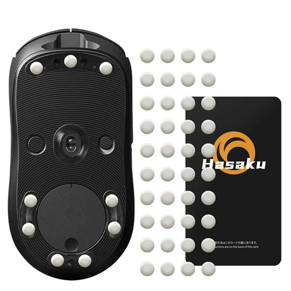 40PCS 6mm Round Universal Dots HASAKU Mouse Feet for Gaming Mouse Skates, White