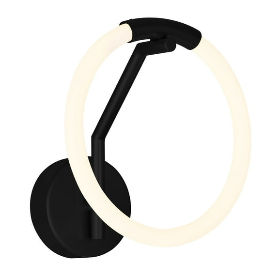 CWI Lighting Hoops 1 Light Contemporary Metal LED Wall Sconce in Black