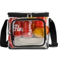 thumbnail image 3 of GYEUKHAM Insulated Reusable Lunch Bag Adult Large Lunch Box for Women and Men with Adjustable Shoulder Strap,Front Zipper Pocket and Dual Large Mesh Side Pockets,Clear, 3 of 8