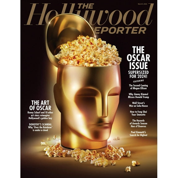 The Hollywood Reporter - 24.03.06 Edition: The Oscar Issue Supersized For 2024, Second Coming Of Megan Ellison, Why Jimmy Kimmel Misses Donald Trump, Kenny Scharf   10 Artists Redesign Gold Man More
