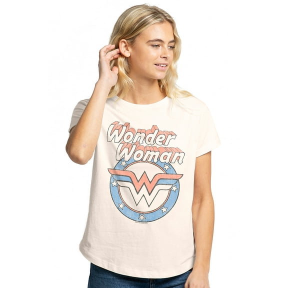 Dc Originals Faded Wonder Women's Graphic T-Shirt Rolled Sleeve Tee