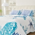 thumbnail image 3 of Evenhug Quilts 3-Piece King Bedding Set Coastal Animal Print Light Blue Coastal Quilt Set With Shams, 3 of 7