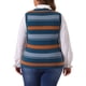 thumbnail image 3 of Suéteres de talla grande Agnes Orinda para mujeres, sin mangas, atuendos casuales, suéteres de punto de cuello en V a rayas, 2X azul, 3 of 6
