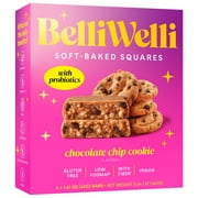 BelliWelli, Chocolate Chip, Soft-Baked Probiotic Bar, 4 x 1.4 oz bars