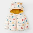 thumbnail image 2 of Lkhaha Girls Jacket Boys Winter Windproof Puffer Down Cartoon Cute Bear Ears Hooded Zipper Fall Winter Clothes Size 18-24 Months, 2 of 4