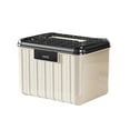 thumbnail image 2 of Tnarru Lockable Storage Container Bin Lidded Storage Container Stackable Document Organizer Case for Living Room School Dorm Kitchen 30.5x24x21.8cm, 2 of 8