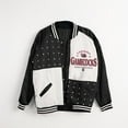 thumbnail image 3 of Women's Gameday Couture Black South Carolina Gamecocks Oversized Inner Drive Varsity Rhinestone Full-Snap Bomber Jacket, 3 of 5