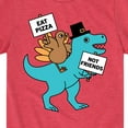 thumbnail image 3 of Instant Message - Eat Pizza Turkey Dino - Toddler & Youth Short Sleeve Graphic T-Shirt, 3 of 6