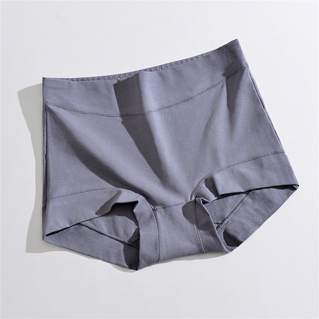 Alitao Cotton Underwear Seamless Underwear High Waisted Underwear Ladies Panties Full Coverage Briefs Large Size Cotton Crotch Panties Plus Size Underwear Womens Underwear Gray L