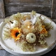 thumbnail image 5 of Pumpkin Sunflower Candle Ring 10 Inch Fall Wreath for Table Decor Thanksgiving Centerpiece Harvest Party Supplies Home Decorations Reusable, 5 of 6