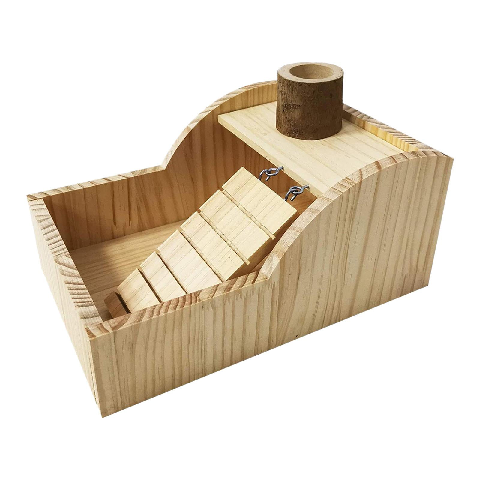 Stgfyxgs Hamster House Cage Accessories Hideaway Cabin Play Toy Fun with Ladder Gerbil House for Syrian Hamsters Rat Small Pet Gerbils