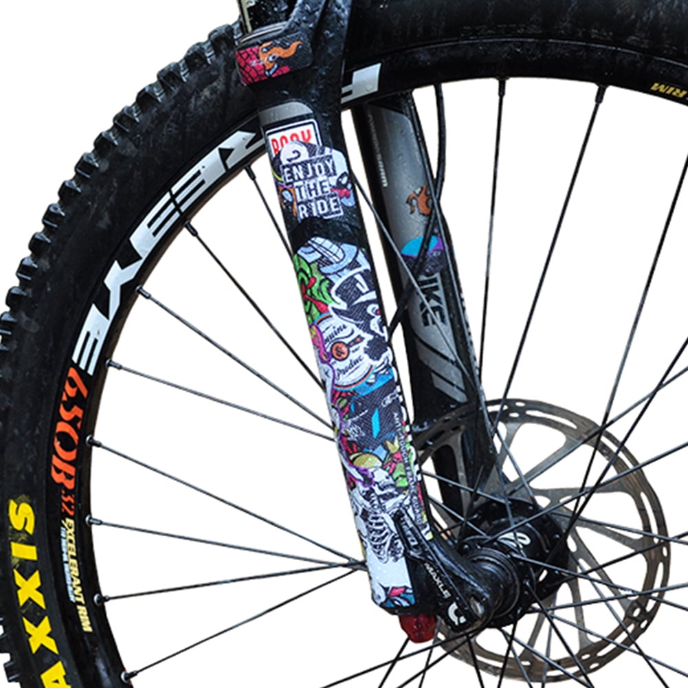 BLEEUS 3D Protective Stickers Mtb Road Bike Frame Sticker Cycling Essentials (Fork Graffiti)