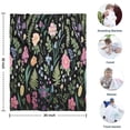 thumbnail image 4 of Pioneer Flower Floral Print Pattern Blanket,Comfortable Soft Lamb Wool Throw Blanket,All Season,Warm Lightweight Blankets for Sofa Bed Couch Living Room Chair,30"x40", 4 of 4