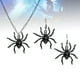 thumbnail image 5 of 3PCS Halloween Spider Shape Colgante, collar y aretes Set Cartoon Masquerade Costume Party Cosplay Accesorios de joyería (Plata, Negro), 5 of 6