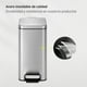 thumbnail image 5 of Bote de basura EKO Titus Slim 10L Acero Inoxidable, para cocina, pedal resistente, cierre silencioso, con cubo interior, tapa antiolores, 5 of 6