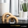 thumbnail image 3 of Home Decor Accents, Aesthetic Shelf Decor, Coffee Table Books Decor, Bookshelf Neutral Decor, Japandi Modern Decorative Object, Entryway Table Decor, Boho Living Room Decor (Natural 3pc Set Arches), 3 of 12