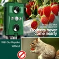Solar Animal Repeller Ultrasonic Squirell Repellant, Waterproof Rodent