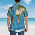 thumbnail image 6 of Bixox Men's Hawaiian Shirts Men's Earth View World Map Print Short-Sleeve Shirt-3X-Large, 6 of 8