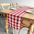 thumbnail image 3 of Checkered Table Runner 70x12 Inches, Cotton Linen Blend Rustic Farmhouse Style for Dining Table Kitchen Buffet, Reusable Holiday Party Decor for Thanksgiving Fall Celebration, 3 of 6