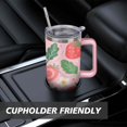 thumbnail image 7 of 40 oz Strawberry Travel Mug with Handle Vacuum Insulated Travel Coffee Mug Gift for Women Men, 7 of 7