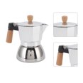 thumbnail image 4 of Cafetera, Stovetop Wooden Handle Coffee Maker  for Office 150ml, 4 of 7